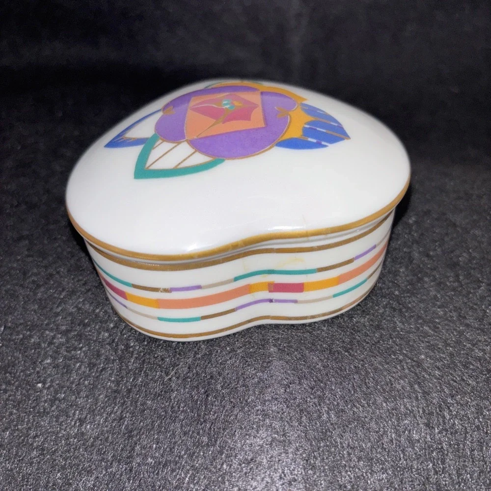 Sigma Taste Setter Japan Limelight By Minilla Porcelain Heart Trinket‎ Box RARE